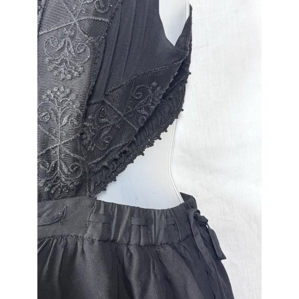 Free People Lace Open Back Mini Dress 4 Honeysuckle Boho Fairy‎ Grunge Gothic